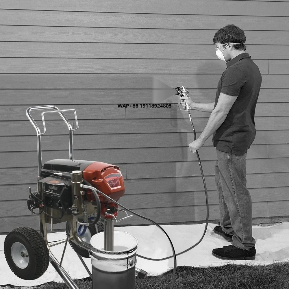 750  High Pressure Airless Paint Sprayer Putty Painting Powerful Spraying Wall Roof Painter Machine