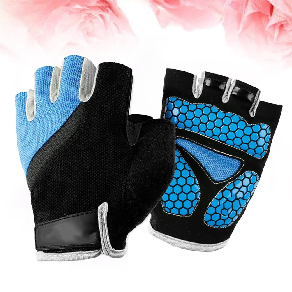 

1Pair Breathable Cycling Gloves Lightweight Silica Gel Material Anti Skid Half Finger Gloves for Outdoor Sports Climbing Fishing