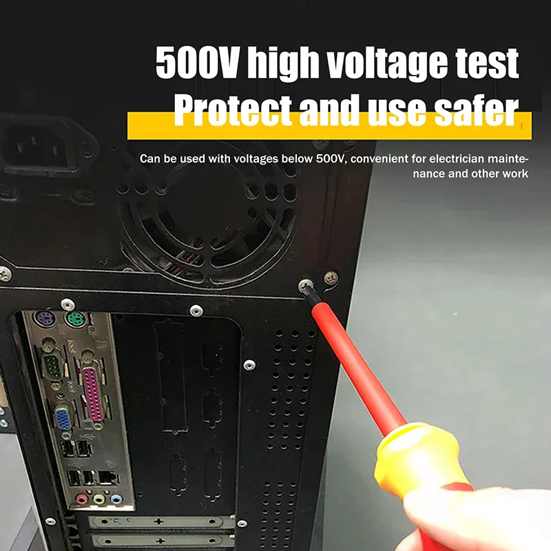 

10 шт. набор изолированных отверток со сменным лезвием VDE с сумкой для хранения 500 В для домашнего профессионального использования, ручные инструменты для электриков