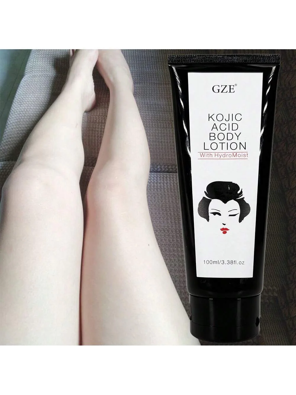 لوشن الجسم بحمض الكوجيك GZE مع حمض الكوجيك والنياسيناميد كريم ترطيب الوجه والجسم مناسب لجميع أنواع البشرة