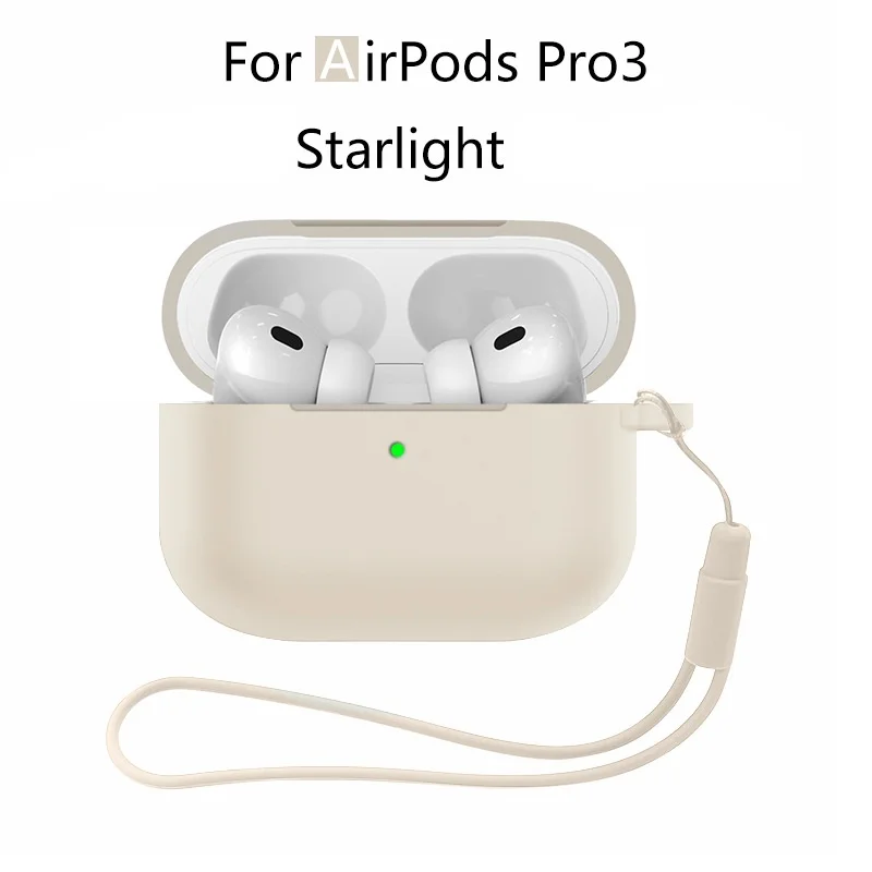 Neu für Airpods Pro 3 2025, Silikonhülle, Kopfhörer-Zubehör mit Reinigungsset und Lanyard, vollständige Schutzhülle für Airpods Pro 3 – Detail 16