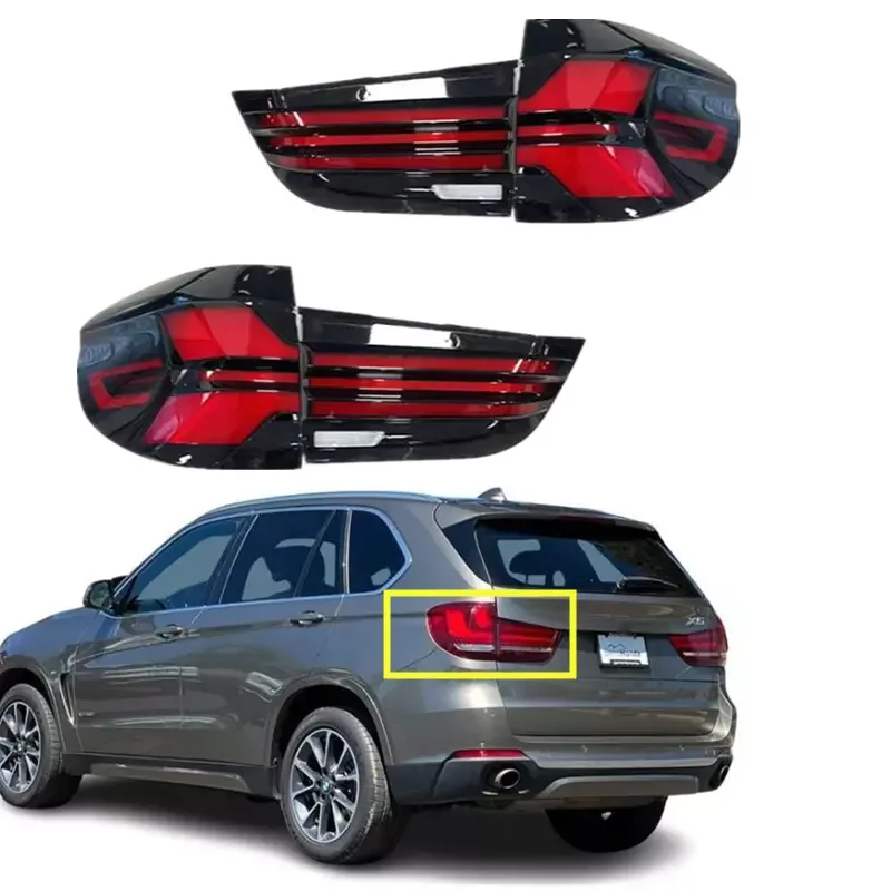 Pair Tail Light Lamp Assembly For BMW X5 F15 2014-2018 Upgrade 2019 Car Rear Side Tail Light Brake Lamp Set Red Set
