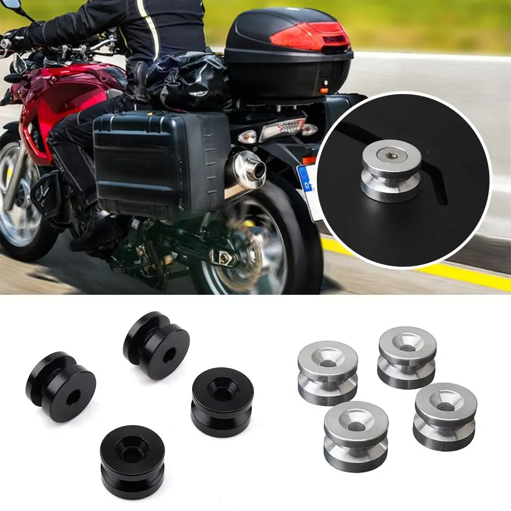 4PCS Universal Motorcycle Tailbox Buckle Quick Release Spacers Motor Accessories Rear Luggage Bushing Pad Aluminum Alloy