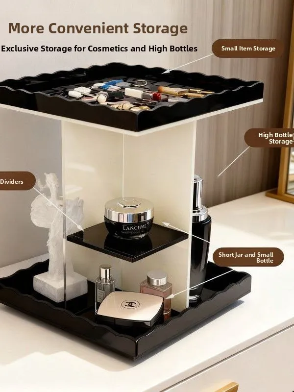 

Акриловый органайзер для косметики, уходовых средств, парфюмерии и украшений, настольный, для прихожей и туалетного столика