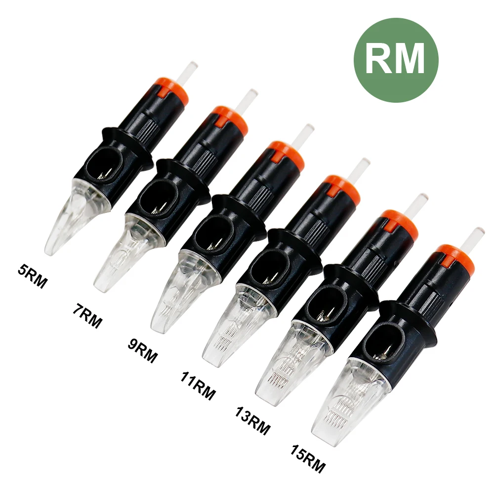 50 PCS Tattoo Needles Cartridge Disposable Tattoo Needles RL RS M1 RM Permanent Makeup Tattoo Cartridge Needle For Tattoo Pen