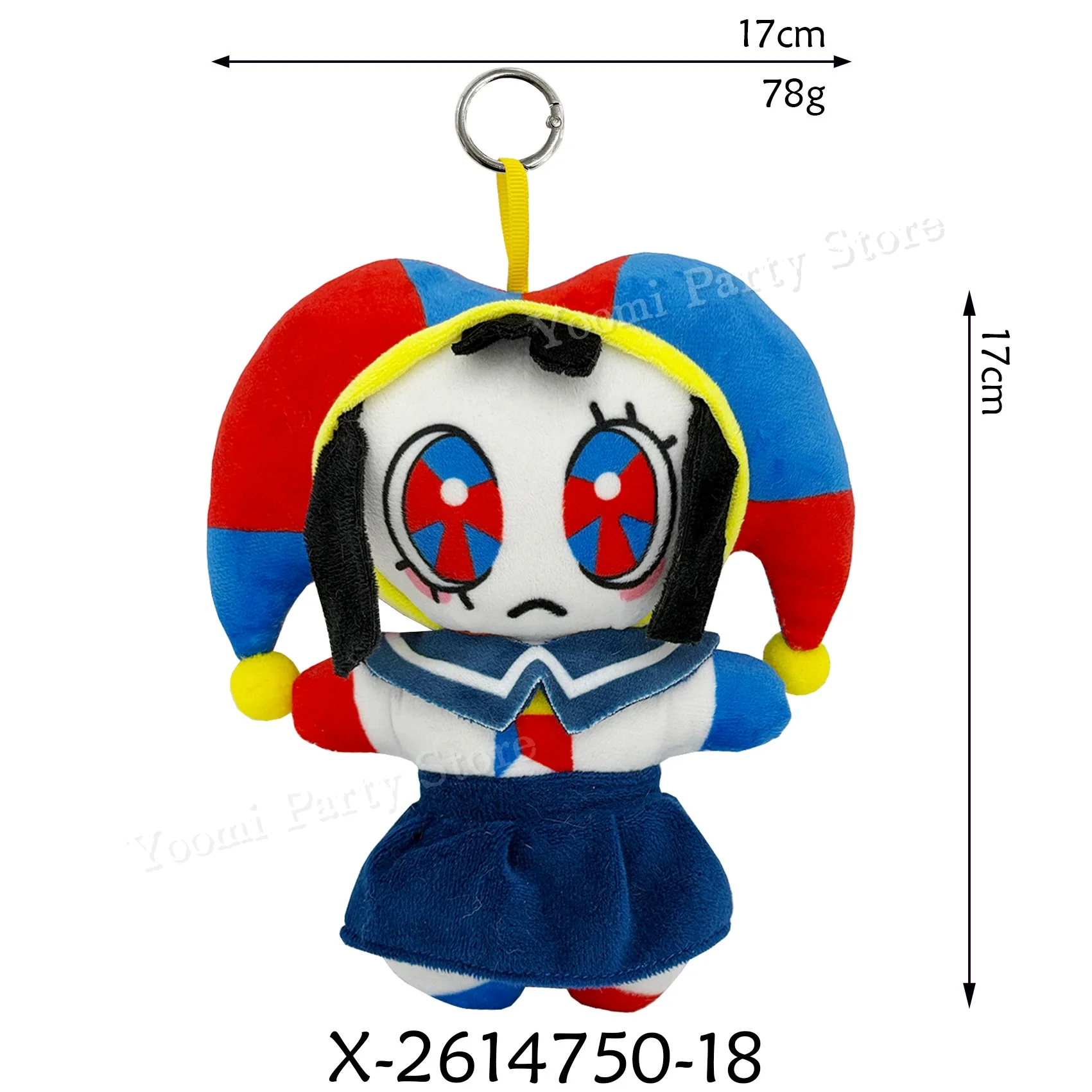 17-25CM Jax Plush Digital Doll Circus Maid Magical Rabbit Clown Cartoon Collectible Home Decor for Fans