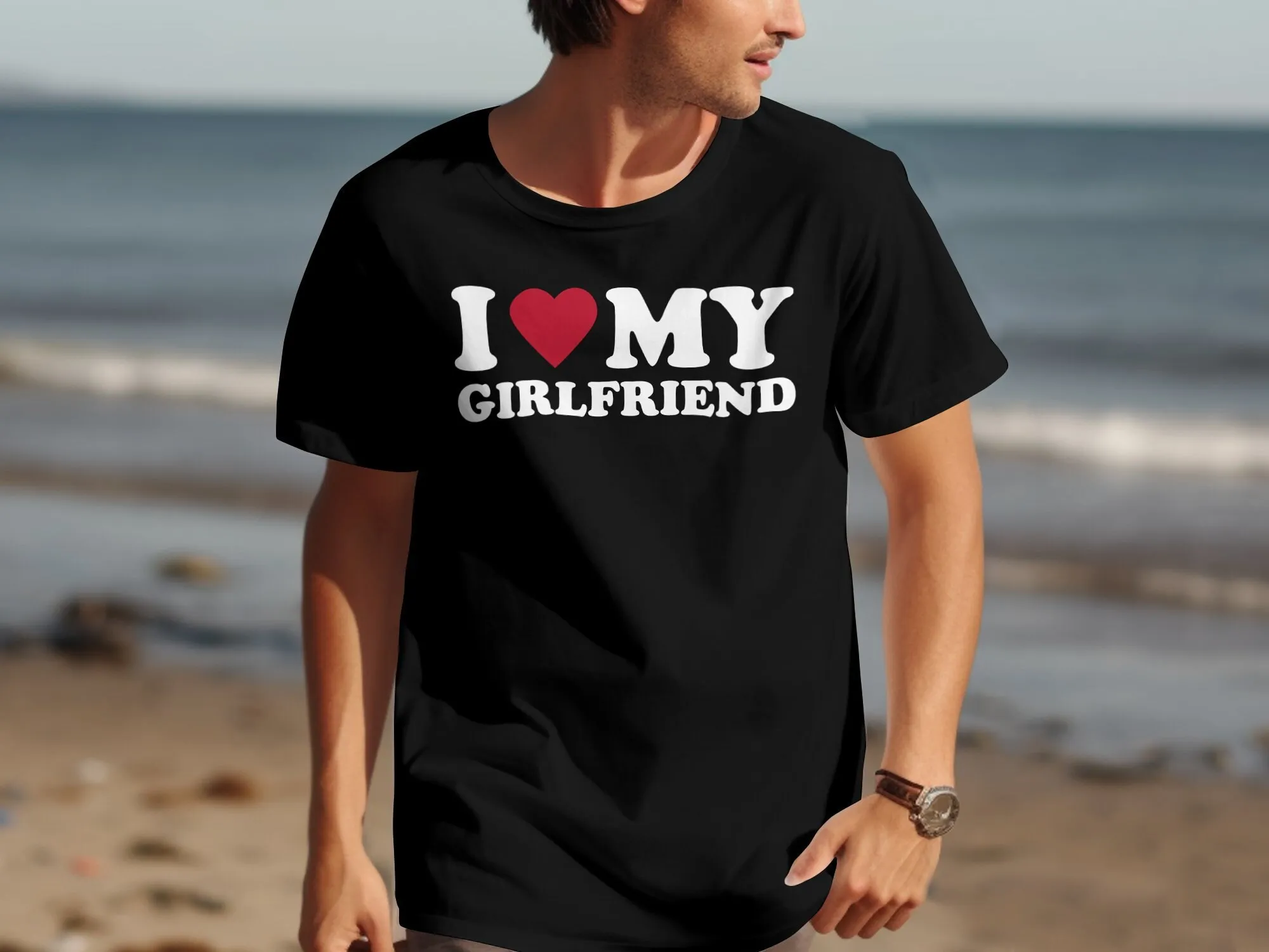 

I Love My Gf T Shirt Statement Girlfriend Appreciation Romantic Idea Funny Couples