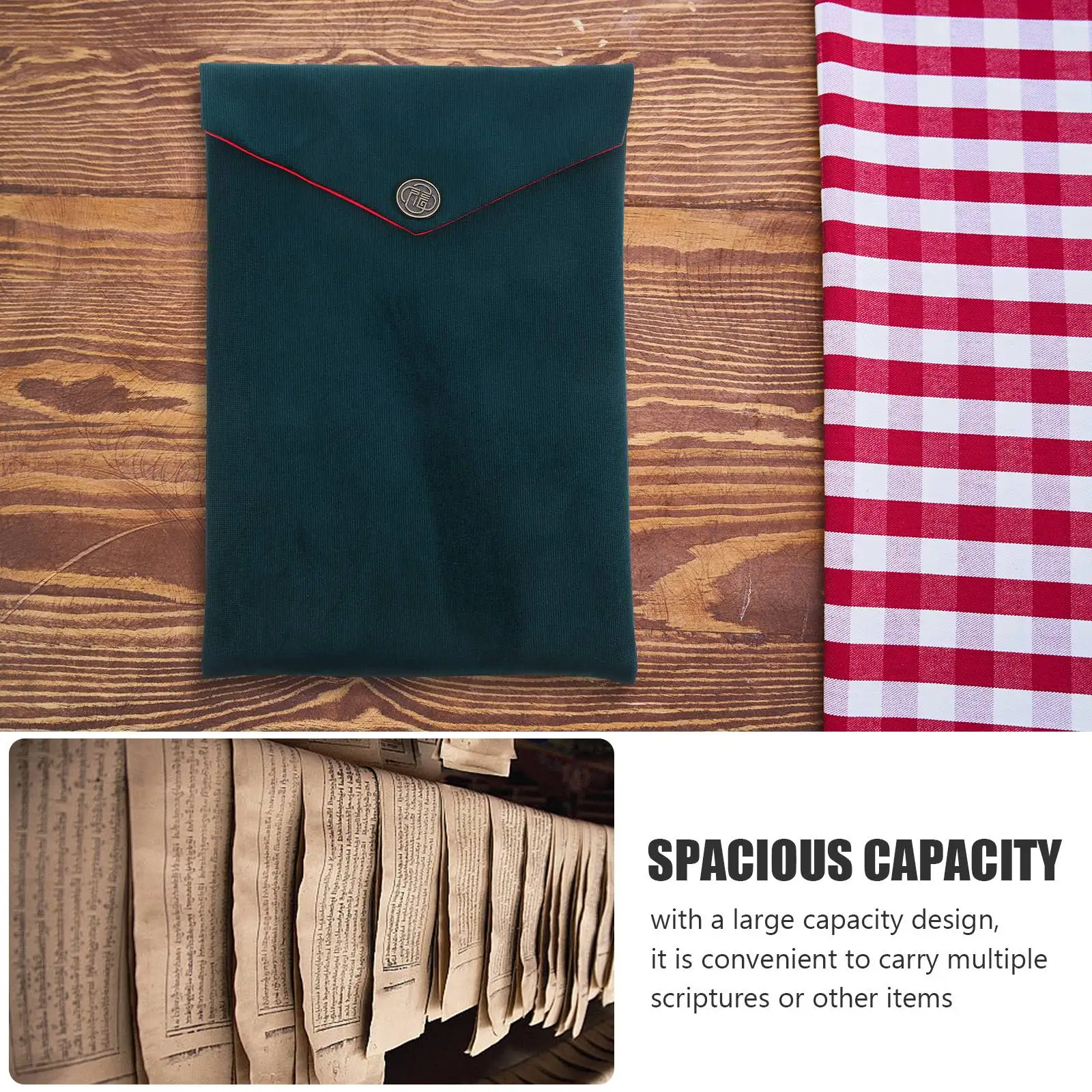 Сумка для Библии, бархатная сумка для хранения Священных Писаний, большая емкость, церковная сумка с священными текстами, обложка для книги, чехол для ноутбука