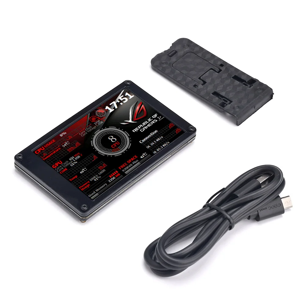New 3.5 Inch IPS LCD Monitor Display With RGB Breathing Light AIDA64 USB 2LCD USB Display Sub-Screen Support For Raspberry Pi