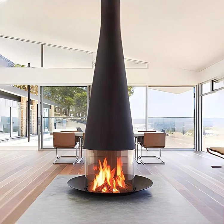 Custom-Made Metal Wall-Mounted Fireplace Ethanol Heater Indoor Villa Energy-Saving Decorative Heating