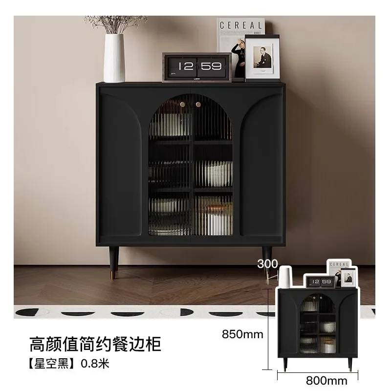 خزانة جانبية للمطاعم، مساحة تخزين متعددة المستويات، خزانة تقسيم غرفة المعيشة الفرنسية العتيقة، خزانة الشرفة على الطراز الكريمي #4