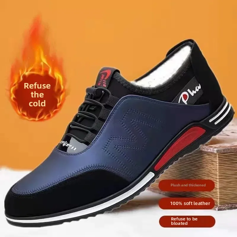 أحذية الجري غير الرسمية قطن واحد مسطح القاع للسفر في الهواء الطلق تنفس ستوكات جلد الرجال أحذية رياضية ربيع الخريف