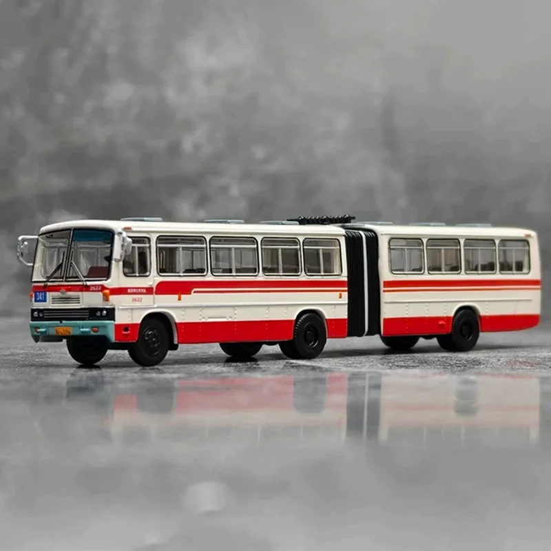 Diecast 1:110 Beijing Public Transport Route 341/Jinghua BK6141 Alloy Bus Model Souvenir Toy Unique Gift Scene Simulation