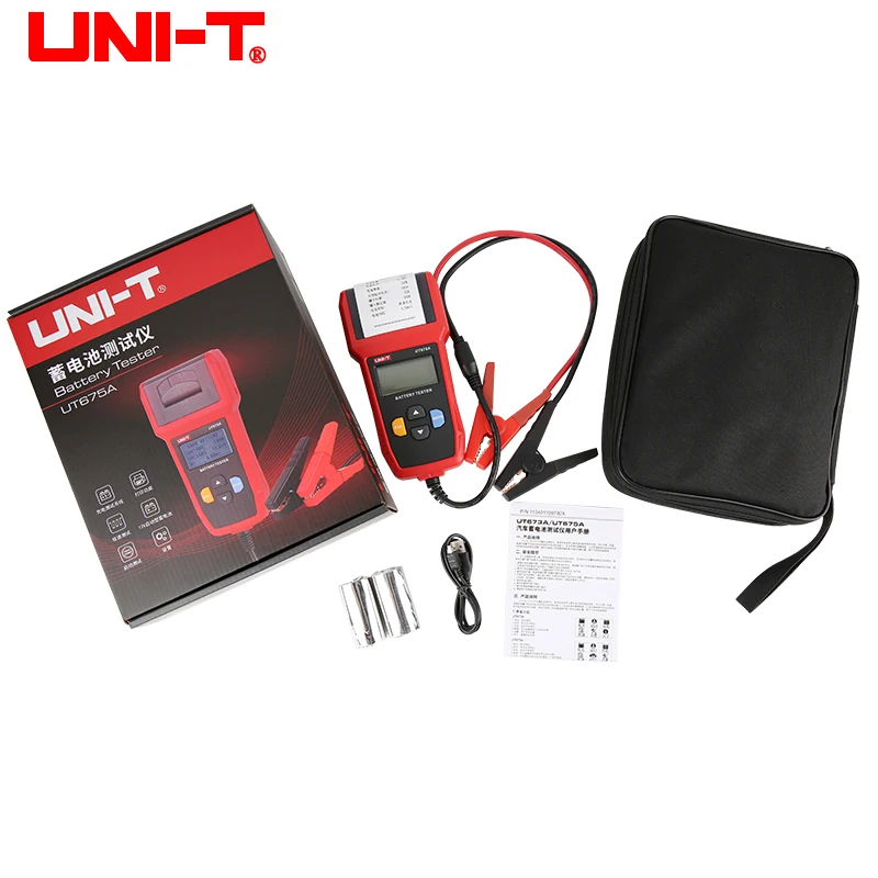 Imagem -06 - Uni-t-car Battery Tester Load Tester Medidor de Capacidade Verificador Carregamento Circuito Cranking Teste Ut673a Ut675a 12v 24v dc