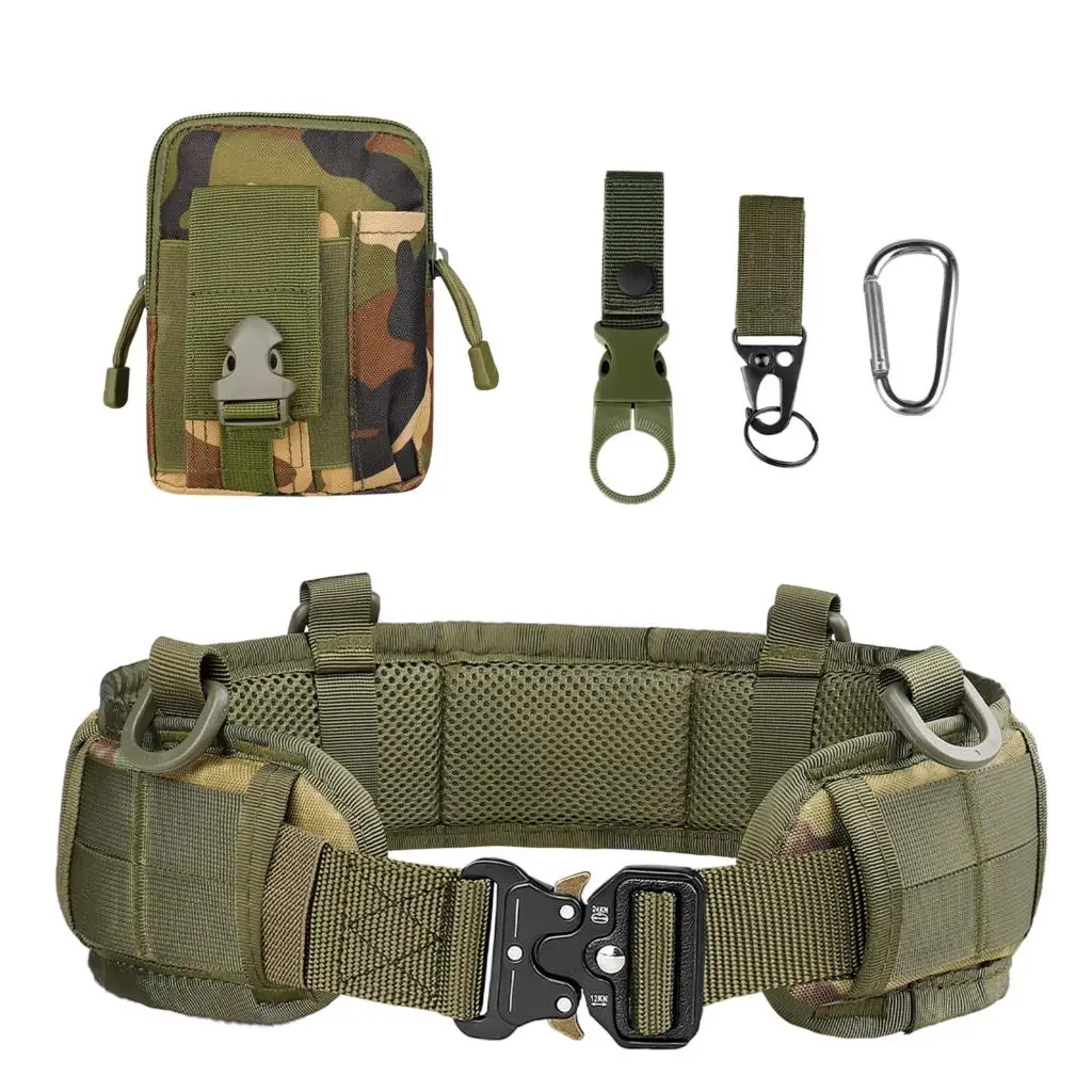 Multi Functionele Airsoft Tactische Riem Set Hoge Kwaliteit Legering Gesp Molle Nylon Special Forces Cambat Riem Cs Apparatuur AF019
