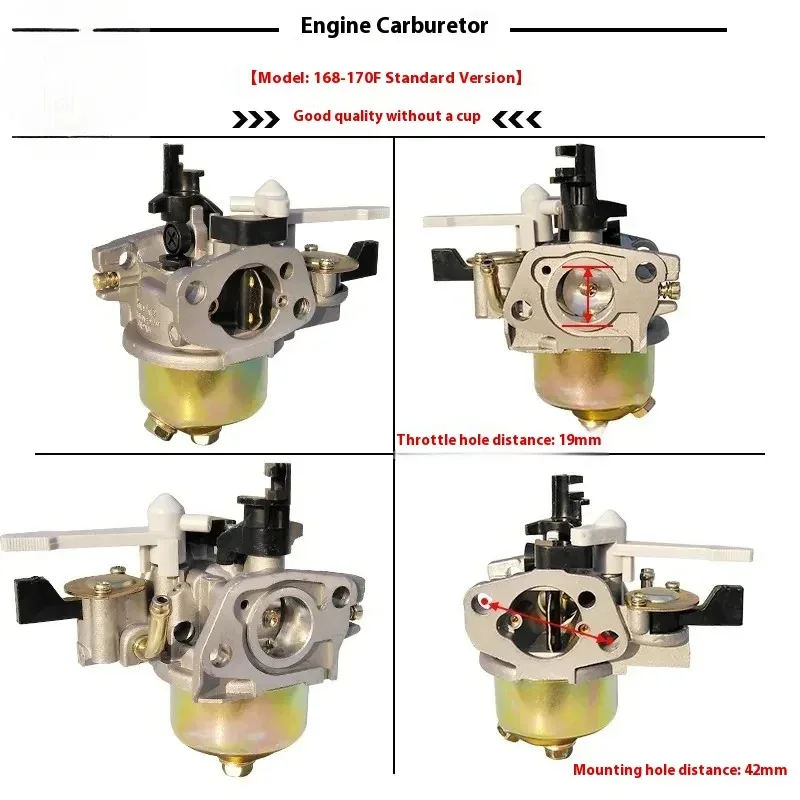 Carburadores 168F, 170F, carburadores de bomba de água GX160 de 2 polegadas e 3 polegadas
