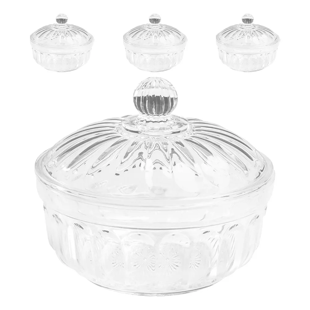 

4 шт. салатница с крышкой, прозрачная акриловая сервировочная миска для конфет для вечеринки, закусок, фруктов, десерта, шведского стола, свадьбы, праздника, декоративная