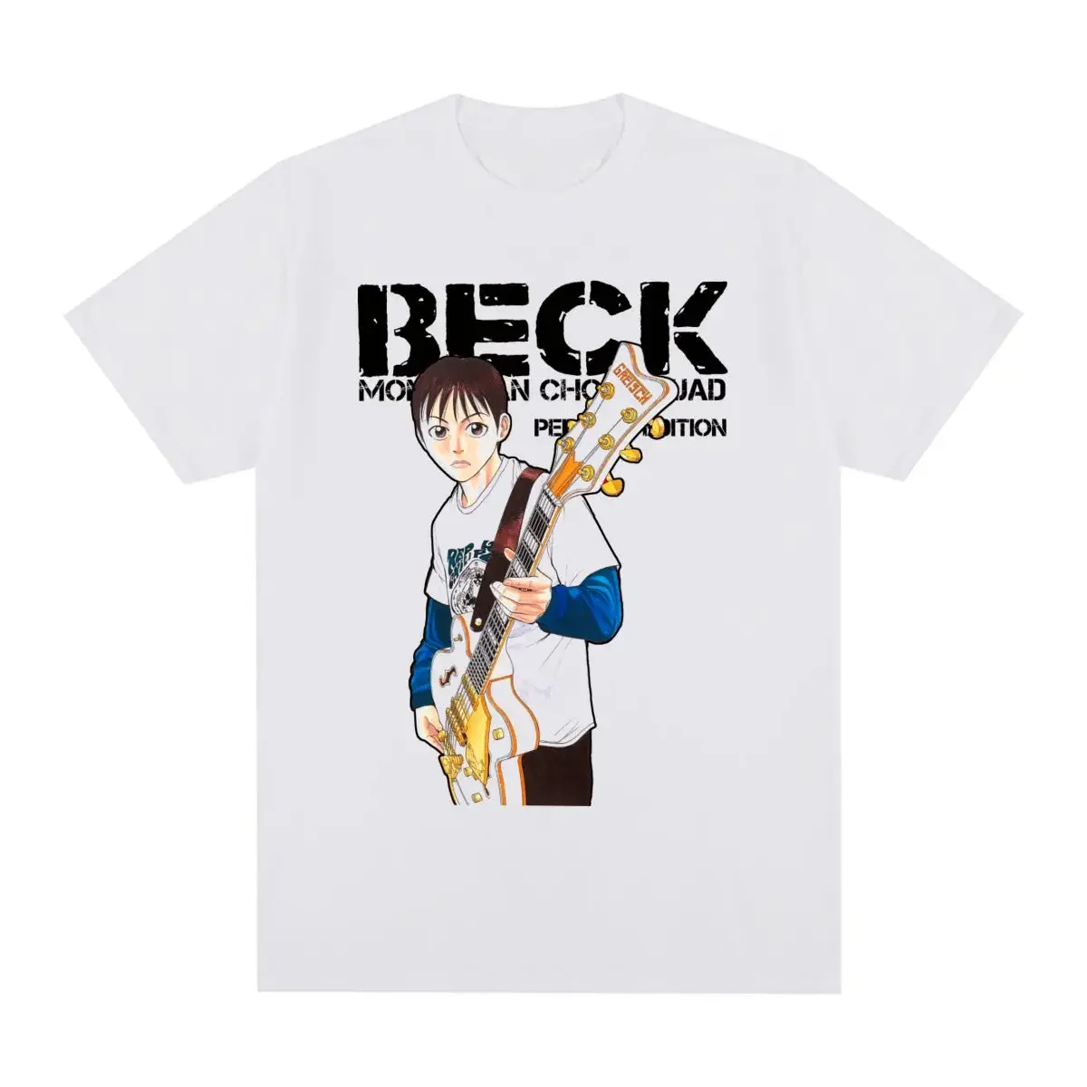 BECK Vintage T-shirt Mongolian Chop Squad Anime Retro Cotton Men T shirt New Tee Tshirt Womens Tops