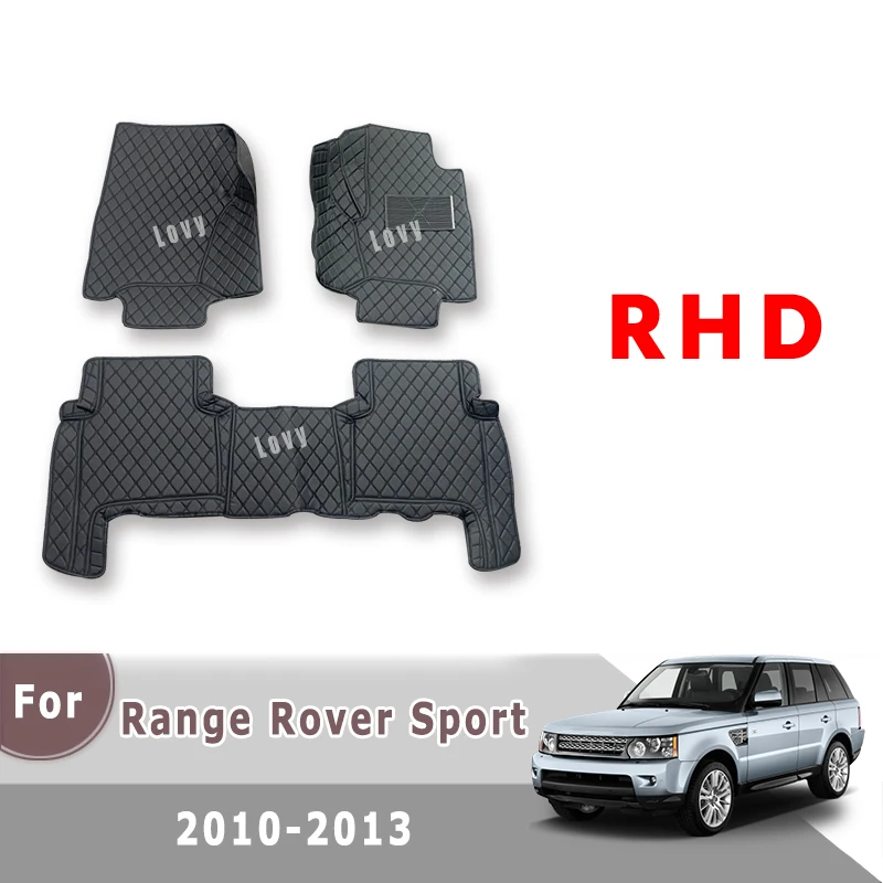 RHD-alfombras impermeables para interior de coche, accesorio para Land Rover Range Rover Sport 2010, 2011, 2012, 2013