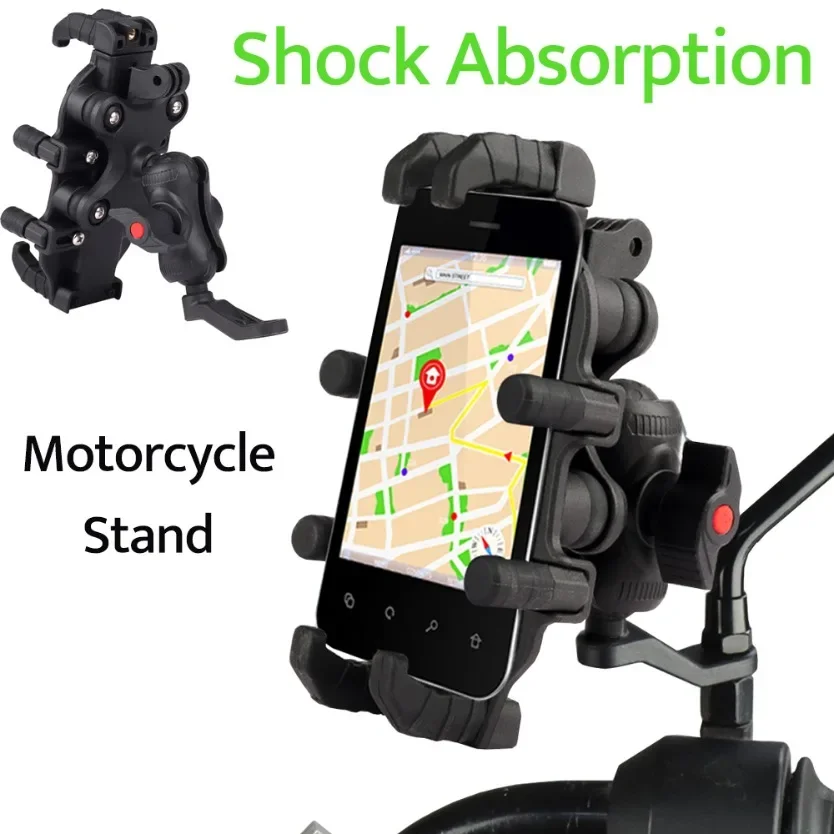 AliExpress VIKEFON Motorcycle Shock Absorber Phone Holder 15W Wireless Charger with 33W Type C Charging Port Mirror Motor Bicycle Cellphone Bracket