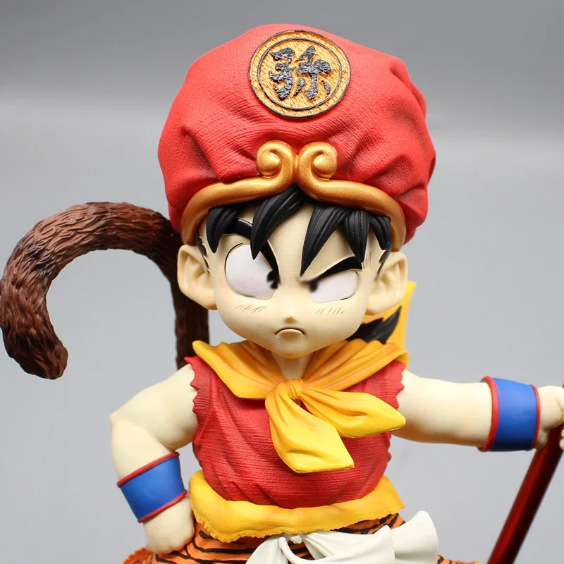 25cm Anime Dragon Ball Figure GK Son Goku Tiger Skin Figures Westbound Goku Action Figurine Stick Statue Pvc Ornament Toys Gifts