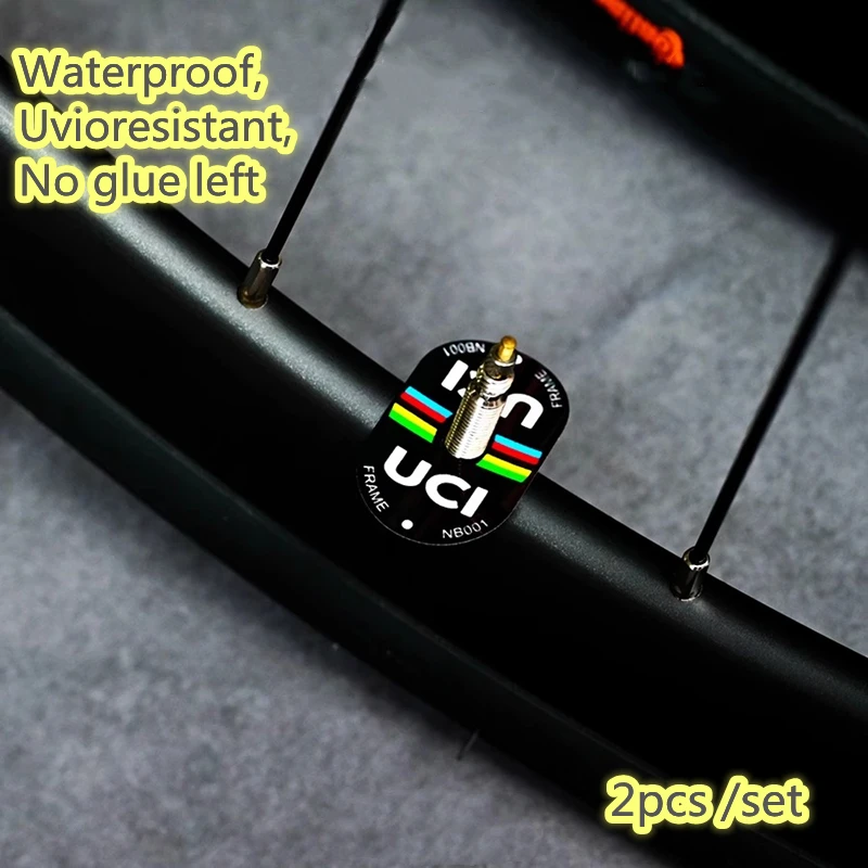 2 Stück MTB Rennrad Presta-Ventil Aufkleber Schützende Klebeetiketten für Reifenluftdüsen ZUGELASSEN Dekorative Fahrradzubehörteile
