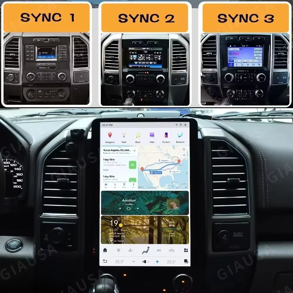14.5'' Android 15 Carplay Car Stereo Radio for Ford F150 2015 2016 2017 2018 2019 2020 2021 2022 Smart Car Systems