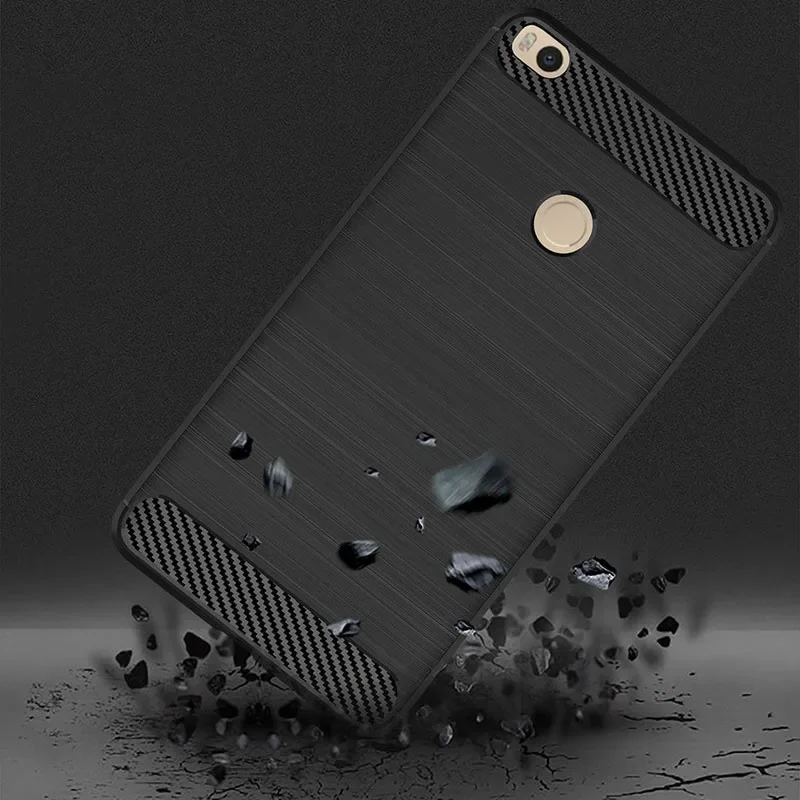 Case For Xiaomi Mi Max2 Case Xiaomi Mimax2 Cases Silicone TPU Bumper Shockproof Mi Max 2 Carbon Cover for Xiaomi Mimax 2