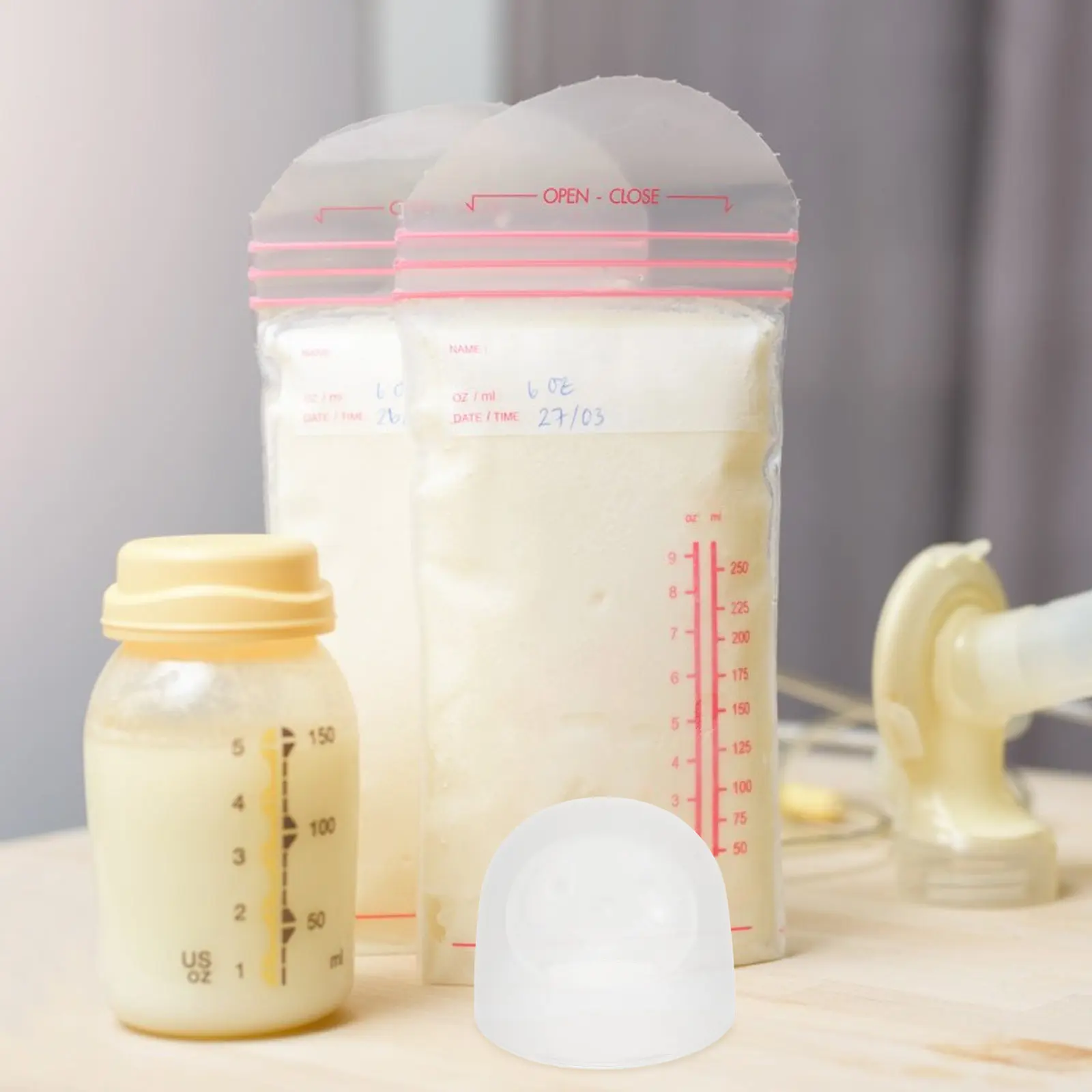 

3Pcs Plastic Baby Bottle Caps Replacement Wide-Mouth Leak-Proof Lids Milk Bottle Covers Feeding Bottles Dome Cap Accessory