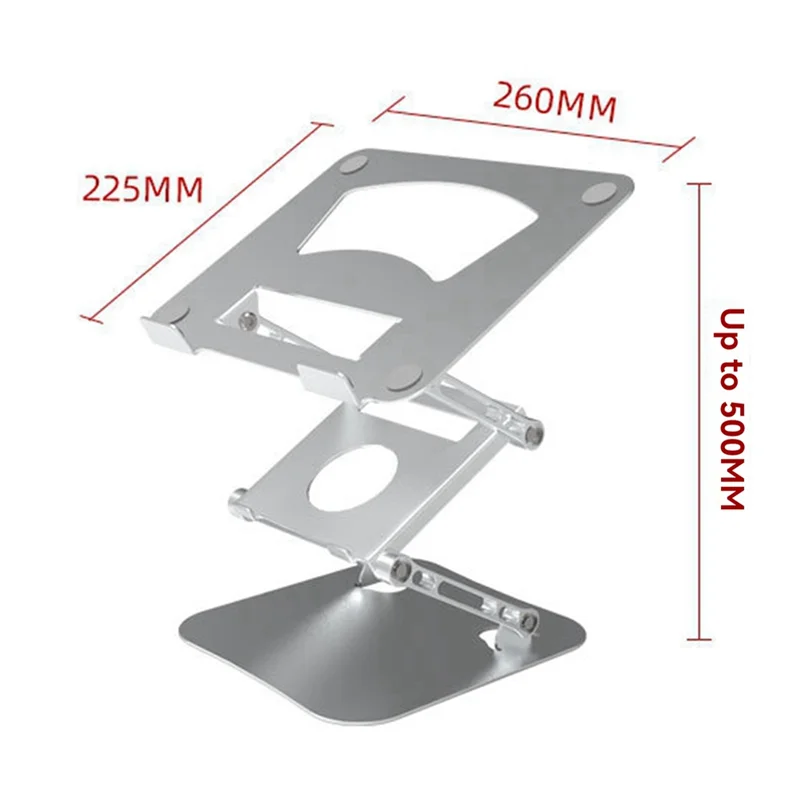 Support d'ordinateur Portable Double couche pliable pratique support d'ordinateur Portable Double couche pliable pour ordinateur Ipad Huawei argent