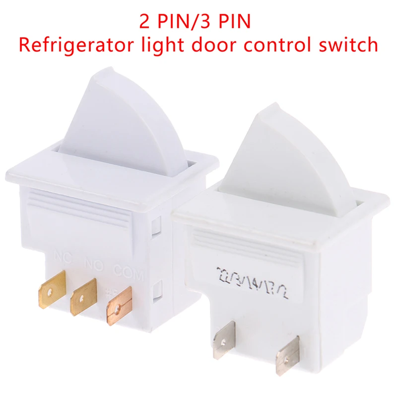 High Quality 1PC 2/3Pin Refrigerator Door Lamp Light Switch Freezer Parts AC 5A 250V Universal Fridge Household Accessories