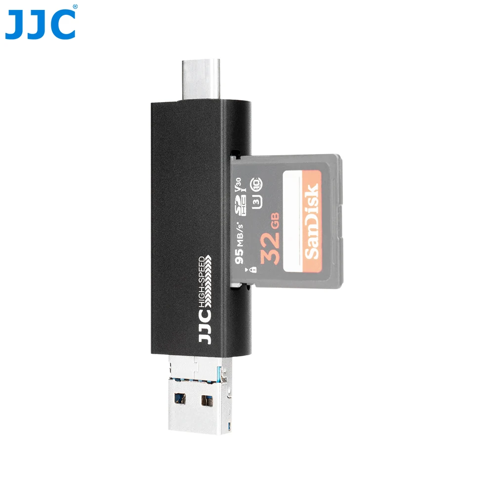 JJC Card Reader USB 3.0 Type C to SD Micro SD TF Adapter for PC Laptop Accessories OTG Cardreader Smart Memory SD Card Reader