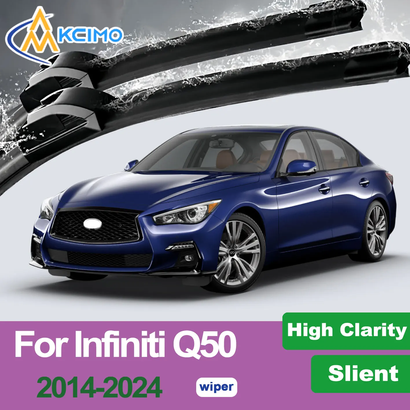 

Premium Silent Beam Wiper Blade For Infiniti Q50 2014-2024 OEM-Level Fit Windshield Wiper Rain Brush Accessories