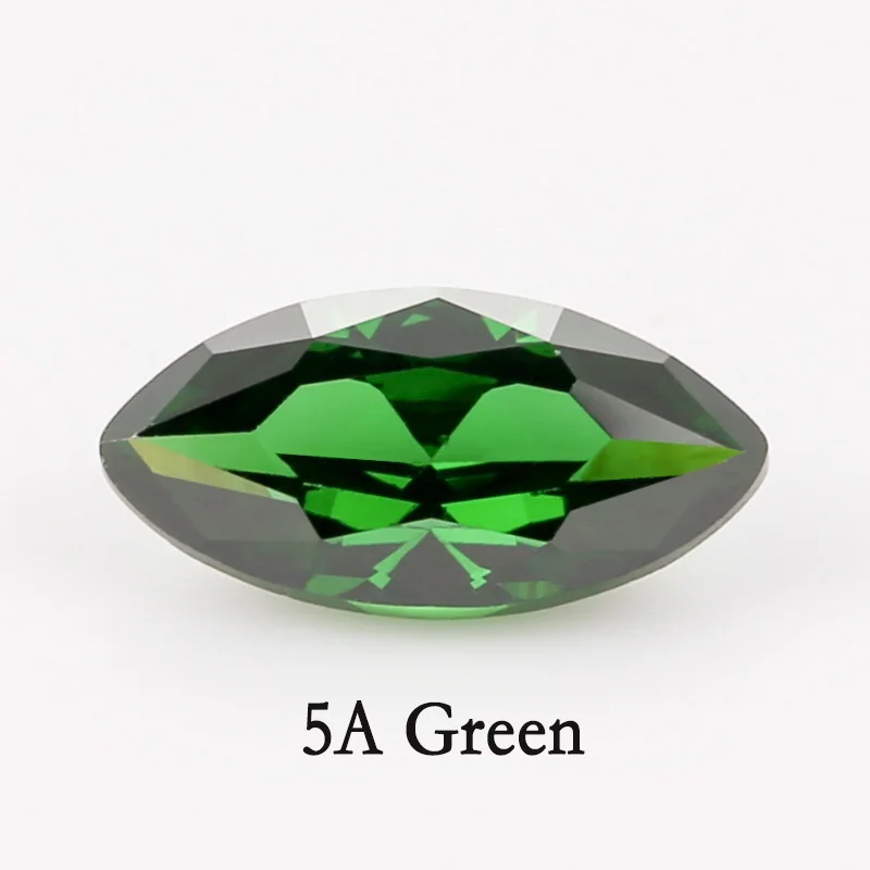 

2x4~8x16mm Marquise Shape Green CZ Stone 5A Quality Synthetic Gems Cubic Zirconia Loose Stones Beads For Jewelry