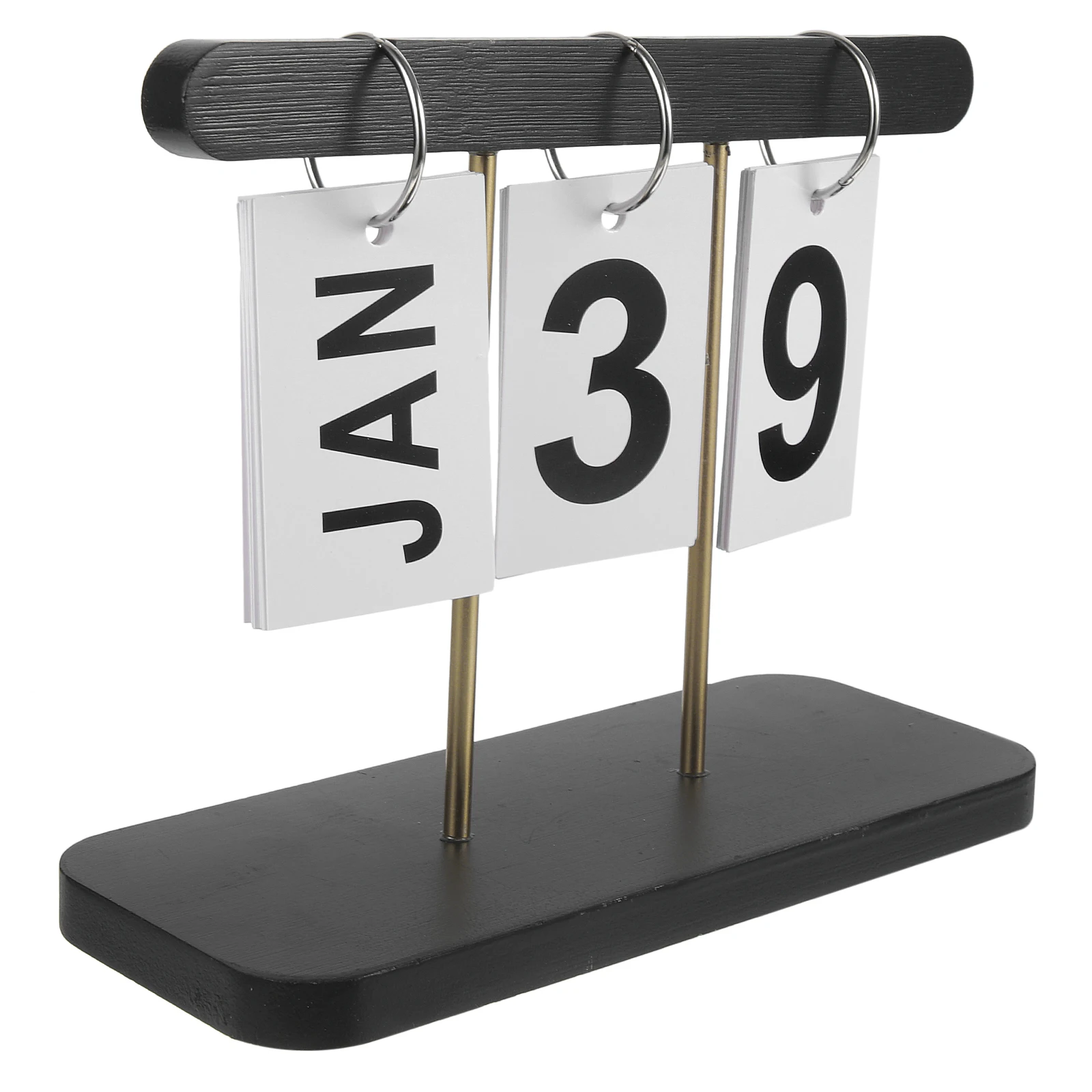 

Wooden Standing Desk Rustic Reusable Flip Office Home Decor Table Calendar Farmhouse Style Vintage Wood Base Cardboard Flipped