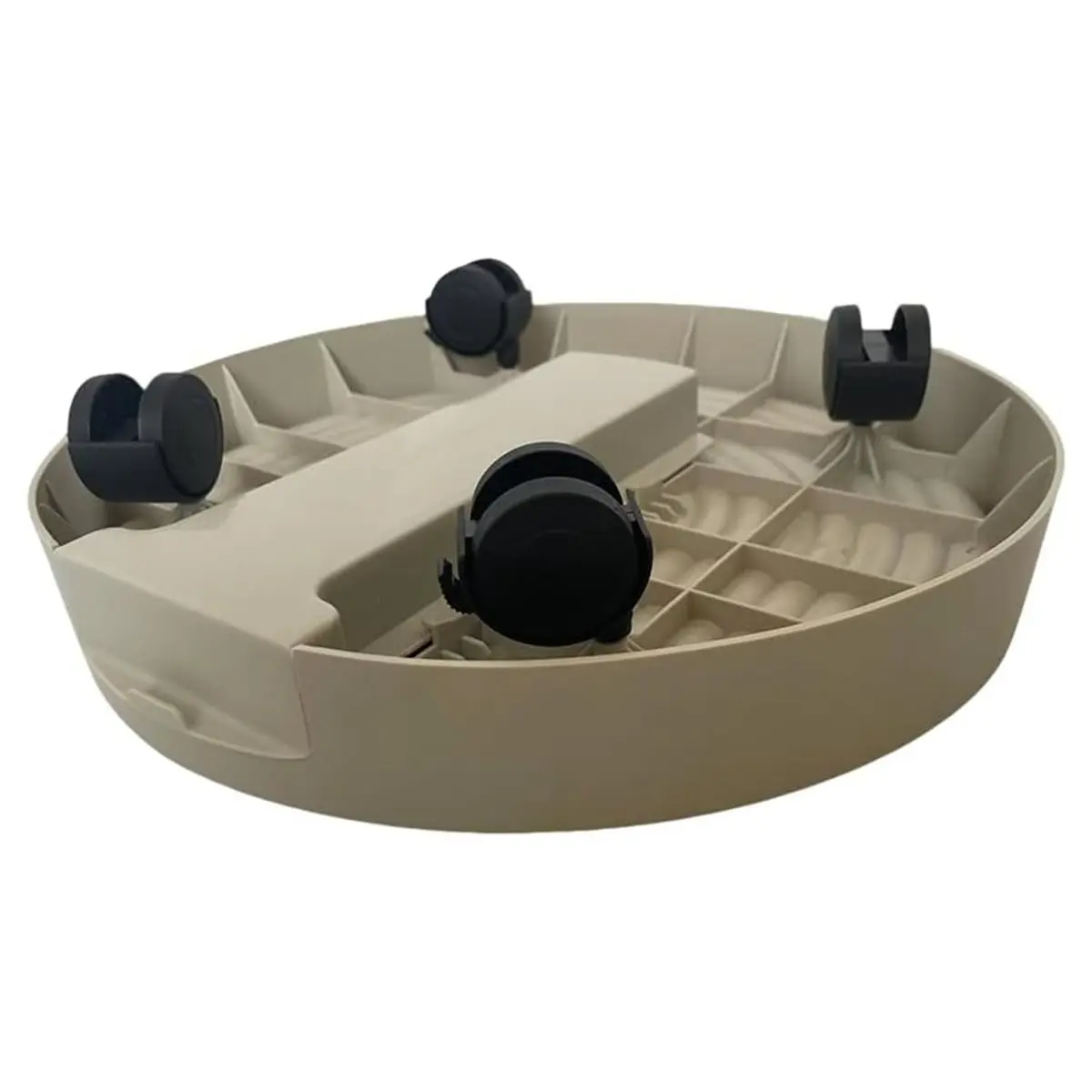 Rolling Plant Tray with Brake Wheels and Hidden Drain Reservoir, Ideal for Indoor and Outdoor Use