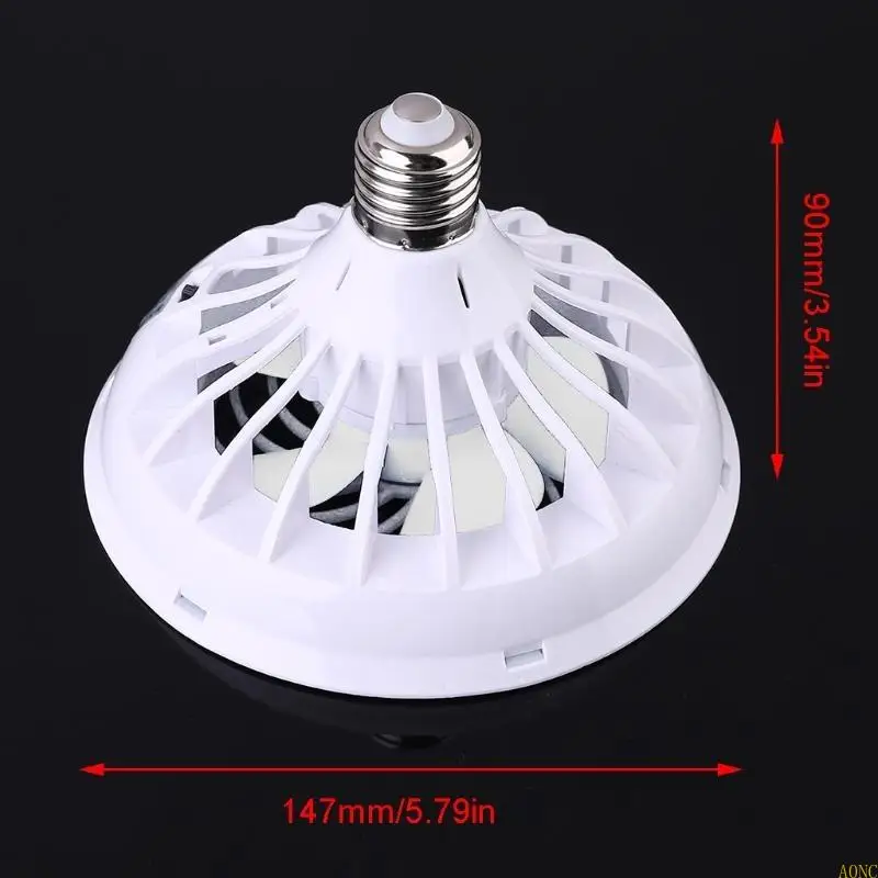 A0NC Universal 2-en-1 AC 220V E27 12W LAMPE LED E27 Ventilateur plafond avec ampoule LED pour salle livres du marché du