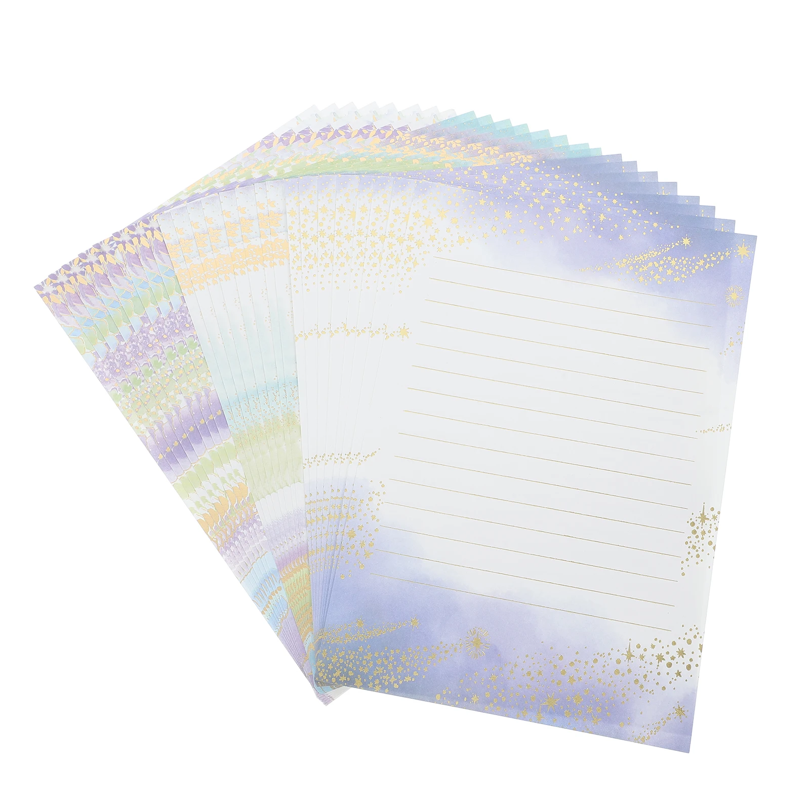 

Hot Stamping A5 Letterhead Gold Foil Border Vintage Floral Stationery Thick Smooth Paper Craft Scrapbook Wedding