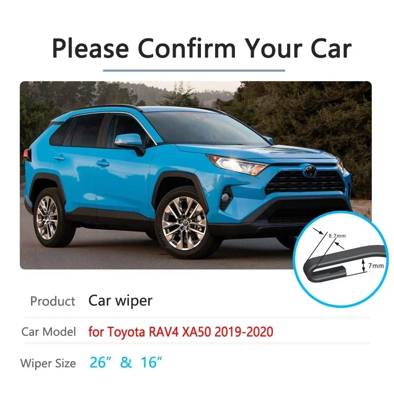 For Toyota RAV4 XA50 2019 2020 Front Windscreen Windshield Wipers Car Accessories RAV 4 XA 50 SUV Brushes Washer Car Wiper Blade