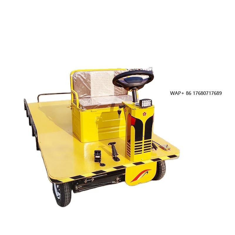 Greenhouse Transport Vehicle Four-Wheel Flatbed Truck for Orchard & Vegetable Farm Hand Cart & Trolley