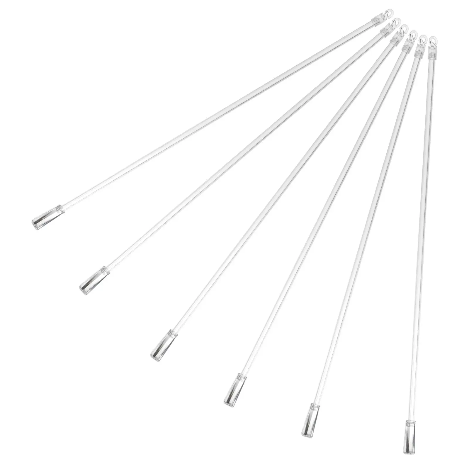 6Pcs Lightweight Corrosion Resistant Blinds Pulling Wand Transparent Design Universal Fit for Plastic Venetian Vertical Blinds