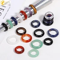 Bagues en pierres précieuses et cristaux pour hommes, pierre naturelle rose, quartz, agates rouges, jaspe, bague délicate en jade pour femmes, bijoux H474 1
