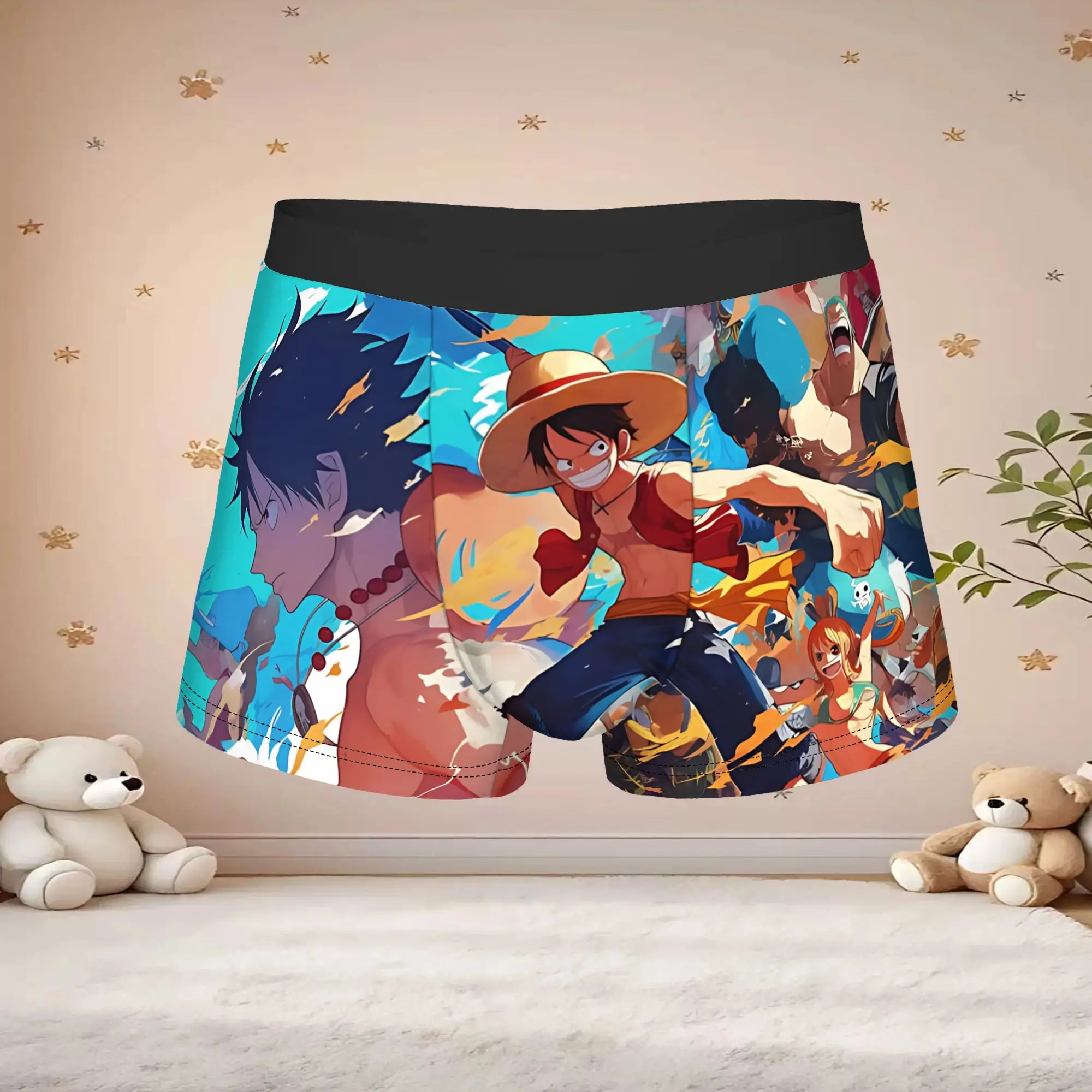 Anime One piece Theme Theme Boxers adults 18 plus Custom Underpants Breathbale Panties Men's Underwear Comfortable Shorts Boxer