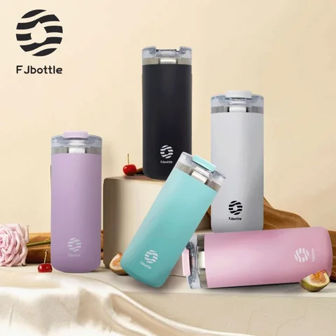 FEIJIAN-Botella termo de café de acero inoxidable, taza térmica, a prueba de fugas, frascos de vacío para coche, taza de viaje, portátil, 480 ml, 600 ml