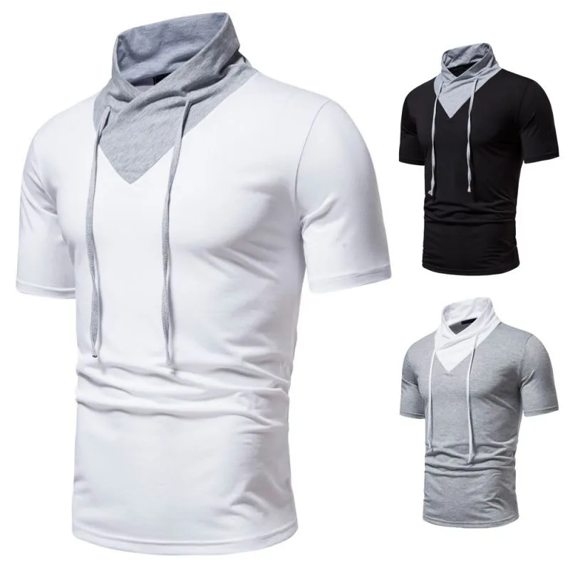 

Summer New Men's Casual Short Sleeved T-shirt Fashion Splicing Fake Two Round Neck T-shirts