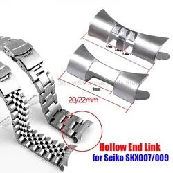 Gerade gebogene Endverbindung aus Edelstahl, 18/19/20 mm, 22 mm, für Seiko SKX007/009-Anschluss für Jubilee für Oyster-Uhrenarmband-Adapter