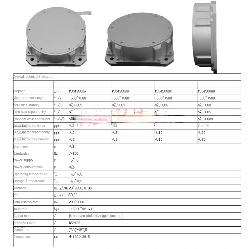 XZ-FOG1200H closed-loop fiber optic gyroscope 120 0.001/h