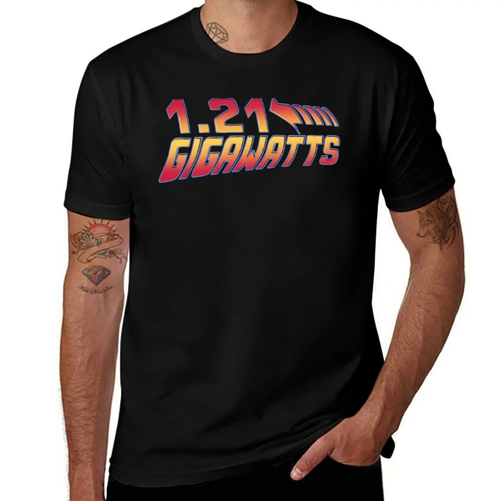 

Back to the Future 1.21 Gigawatts T-Shirt cotton t shirt pack anime t shirts for man T-Shirt