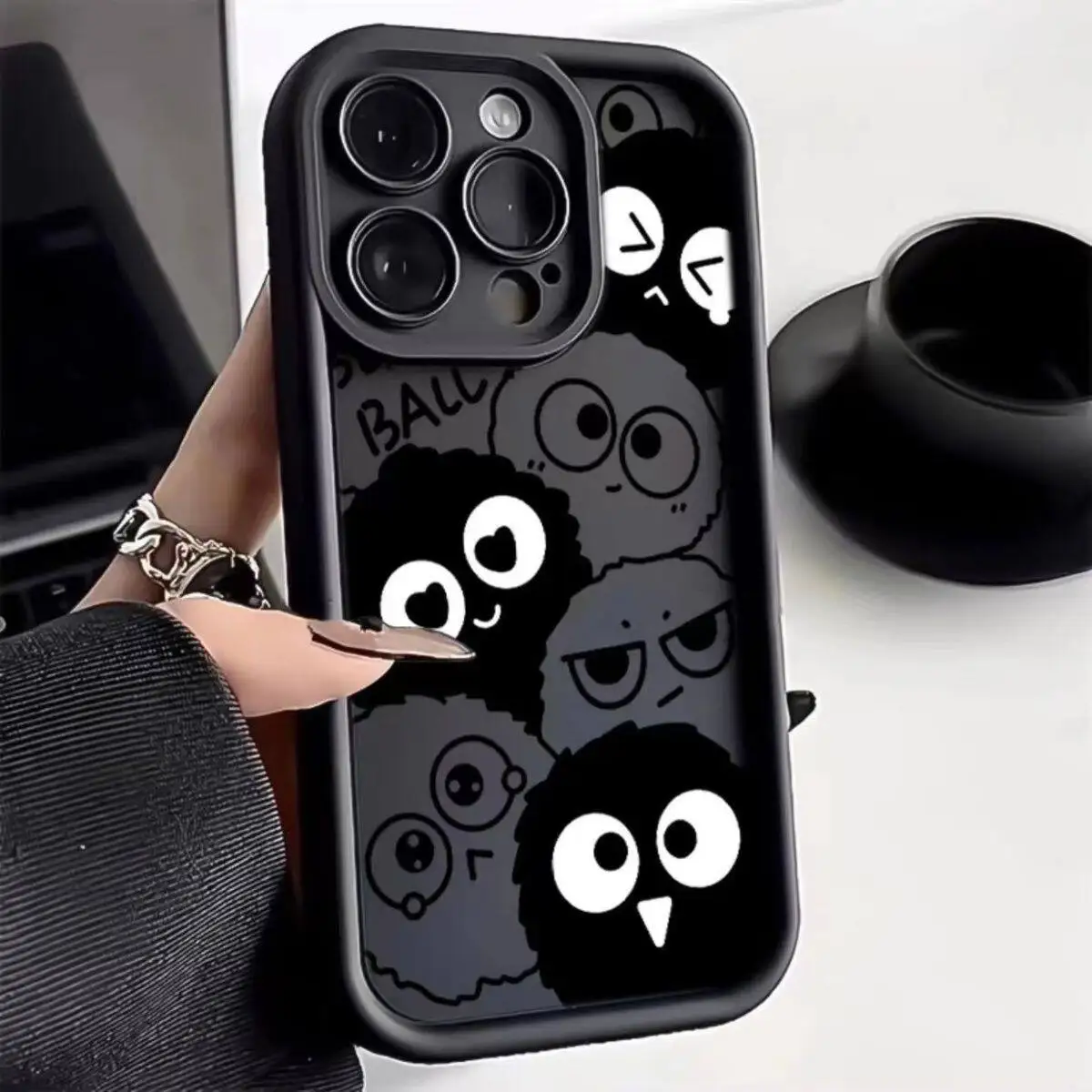 Phone Case for Samsung Galaxy S24 Ultra S23 S21 S22 Plus S20 FE A55 A54 5G A34 A32 Camera Protective Cover Cute Big Eye Eggette