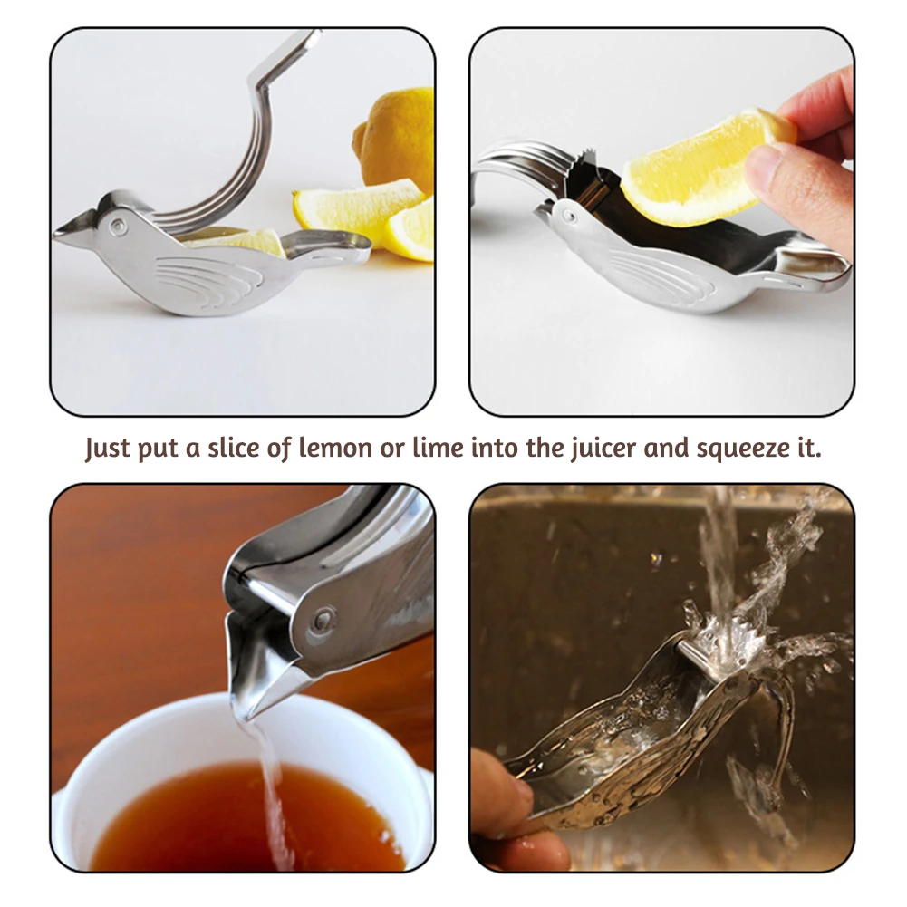 

Household Birds Shaped Stainless Steel Lemon Juicers Reusable Fruit Press Extractors For Lemon Oranges